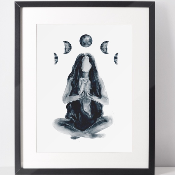 Other - Watercolor Abstract Nude Woman Portrait Print Poster Unframed